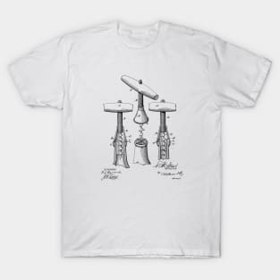 CORKSCREW VINTAGE PATENT DRAWING T-Shirt